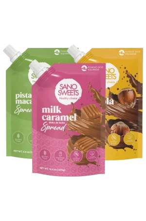 Trio Healty Spread - Milk Caramel, Choco Nocciola, Pistachio